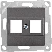 RİTA MEK TUŞ DATA PRİZİ 2*RJ45 (KON.SÜZ) ANTRASİT 1